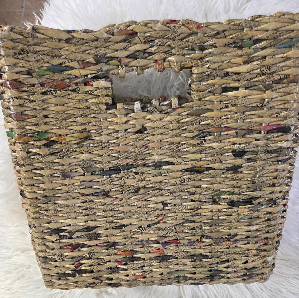 Handwoven Multicolor Handmade Recycled Newspaper Magazine Tote Bag Purse